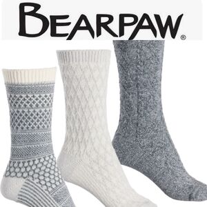 BearPaw Super Soft 3-PK Crew Boot Socks- Sage